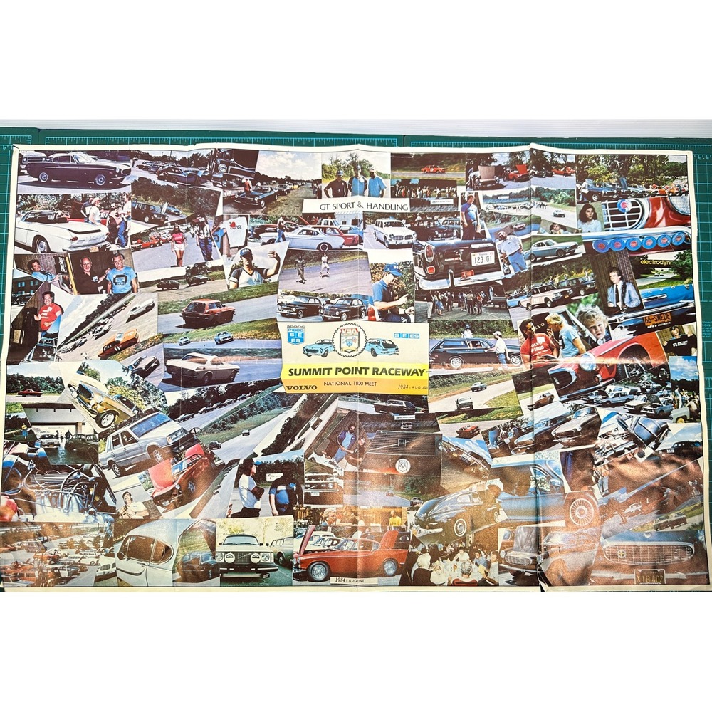 Vintage 1984 Volvo National 1800 Meet Summit Point Raceway Poster P1800 VSA